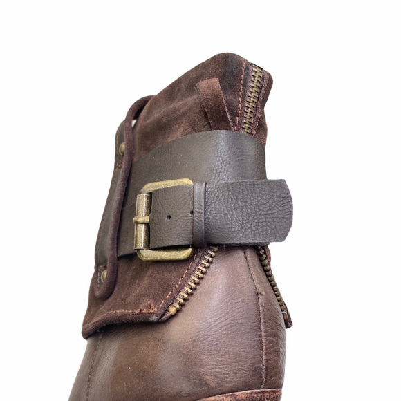 Nine West Brwn Suede/Leather Natica Roll-down Boot - Picture 8 of 11